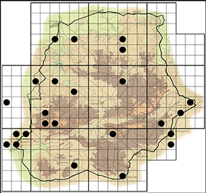 Colotis antevippe Waterberg distribution